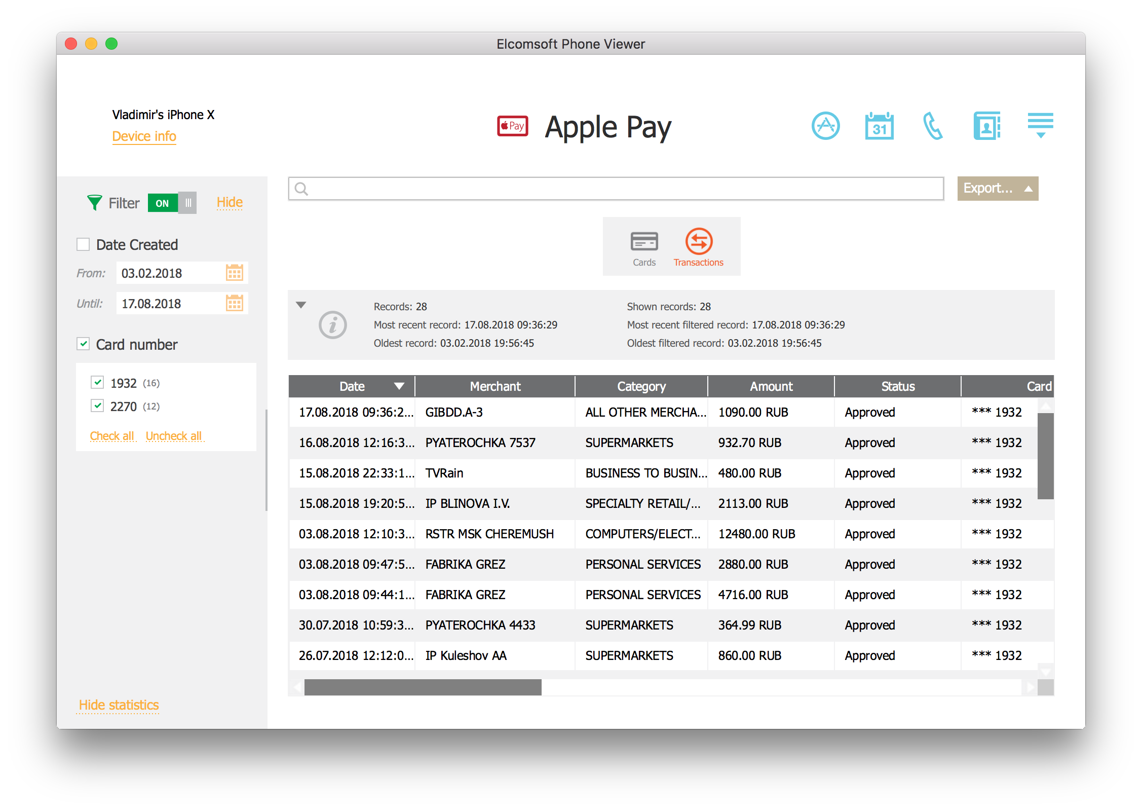 Does Apple Pay show on your bank statement?